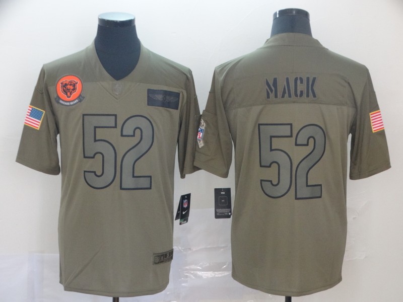 Men's Chicago Bears Khalil Mack #52 Brown Jersey